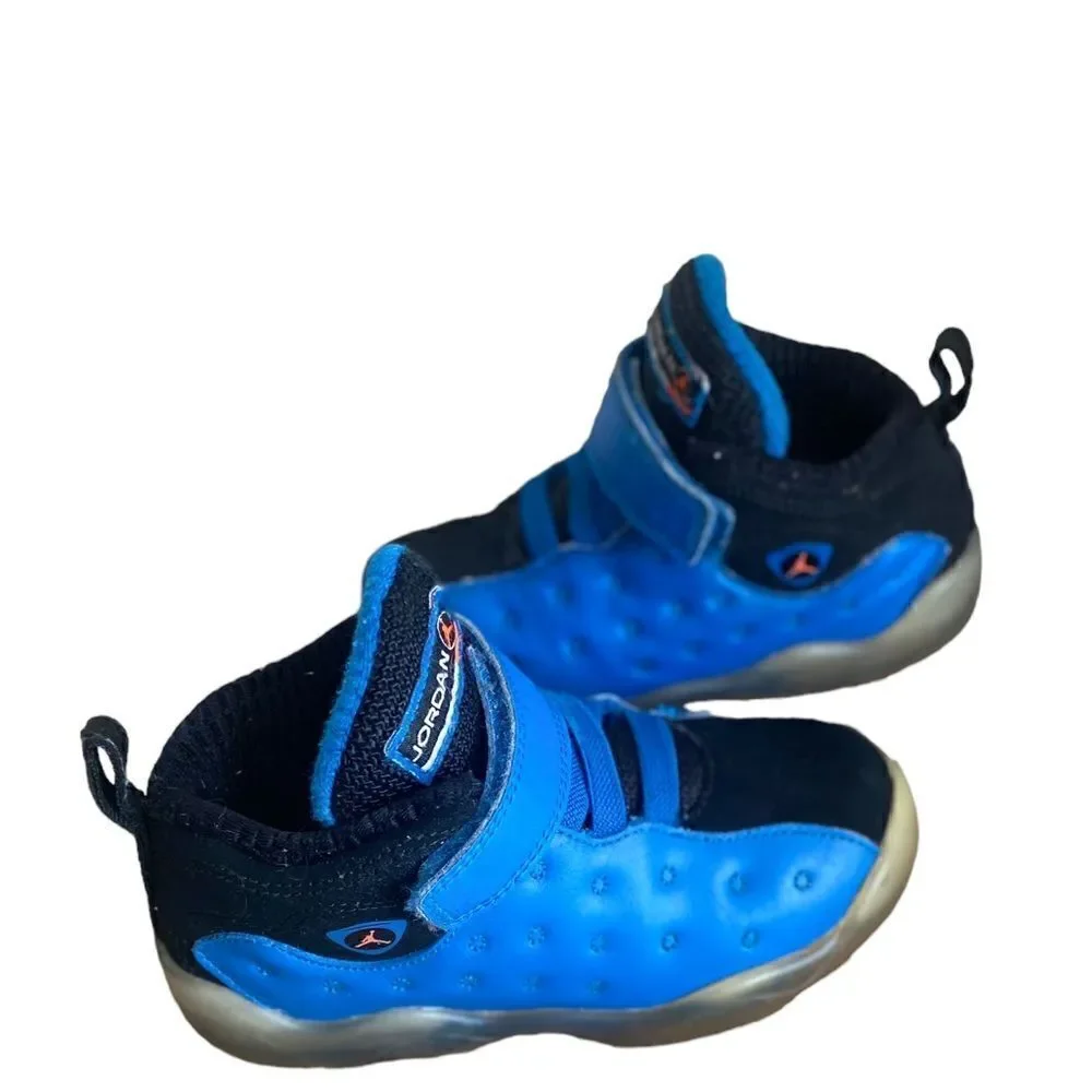 Nike Air Jordan Jumpman Team II Premium BT Baby Toddlers Shoes Blue Size 9C